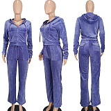 Women Pockets Hoodies And Long Pants Casual Two Piece Suits YD-8780-E7