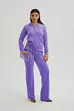 Women Pockets Hoodies And Long Pants Casual Two Piece Suits YD-8780-E7