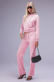 Women Pockets Hoodies And Long Pants Casual Two Piece Suits YD-8780-E7