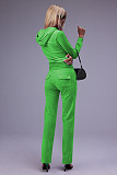Women Pockets Hoodies And Long Pants Casual Two Piece Suits YD-8780-E7