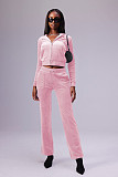 Women Pockets Hoodies And Long Pants Casual Two Piece Suits YD-8780-E7