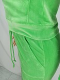 Fashion Women Solid Color Stand Collar Zipper Two Pieces Suit YD-8784-E6