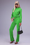 Women Pockets Hoodies And Long Pants Casual Two Piece Suits YD-8780-E7