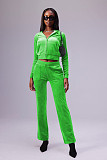 Women Pockets Hoodies And Long Pants Casual Two Piece Suits YD-8780-E7