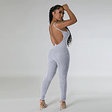 Women U-neck Straps Long Sleeves Bodycon Jumpsuits Sets YF-10648