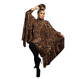 Fashion Women Leopard Printed Cape Long Tops YF-10620