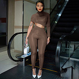 Street Solid Irregular Navel Exposed Tight Jumpsuit MXXB-K23JP311