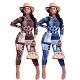 Fashion Printed Women Long Sleeves Bodycon Pants 2 Piece Sets YF-9997