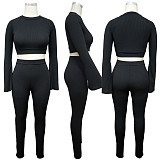 Women Flared Sleeves With Pencil Pants Leisure 2 Pieces Suits YF-9961