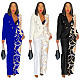 Fashion Printed Ladies Lapel Collar Long Sleeve Suit Two-piece YF-10602