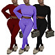 Women Flared Sleeves With Pencil Pants Leisure 2 Pieces Suits YF-9961