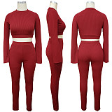 Women Flared Sleeves With Pencil Pants Leisure 2 Pieces Suits YF-9961