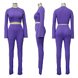 Women Flared Sleeves With Pencil Pants Leisure 2 Pieces Suits YF-9961