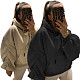 Women Solid Color Long Sleeves Loose Fleece Thick Hoodies YIM-022