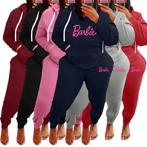 Large Size Women Hoodies And Long Pants Sporty Suits 2 Pieces WA-7733015