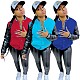 Fashion Girl Color Matching Leather Sleeve Baseball Jacket MEY-20036