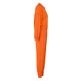 Women Zipper Slit Sleeves Jacket And Pants Sporty Two Pieces Suits AIL-252