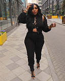 Women Zipper Slit Sleeves Jacket And Pants Sporty Two Pieces Suits AIL-252