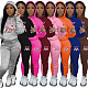 Large Size Suits Girl Printed Hooded Sweatshirt With Sporty Pants DN-N8999F26