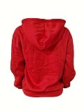 Girl Printed Loose Hooded Sweatshirt Large Size 4XL DN-N8888i39