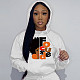 Autumn Winter Women Printed Loose Large Size Hooded Sweatshirt DN-N8888F27