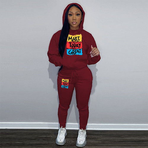 Women Printed Hoodies Sweatshirt And Pants Large Size 5XL Casual Sets DN-N8999M36