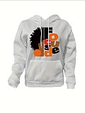 Autumn Winter Women Printed Loose Large Size Hooded Sweatshirt DN-N8888F27