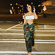 Sexy Women Low-rise Elastic Multiple Pockets Camo Pants WDS-230919