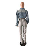 Street Style Girl Personality Cropped Denim Jacket DY-6686