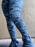 Colorful Striped Girl Fuzzy Flared Pants CH-23113