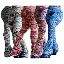 Colorful Striped Girl Fuzzy Flared Pants CH-23113