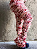 Colorful Striped Girl Fuzzy Flared Pants CH-23113