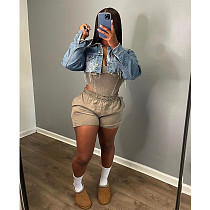Street Style Girl Personality Cropped Denim Jacket DY-6686