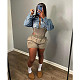 Street Style Girl Personality Cropped Denim Jacket DY-6686