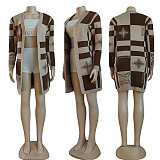 Autumn Winter Women Printed Knitted Cardigan Sweater CY-4032