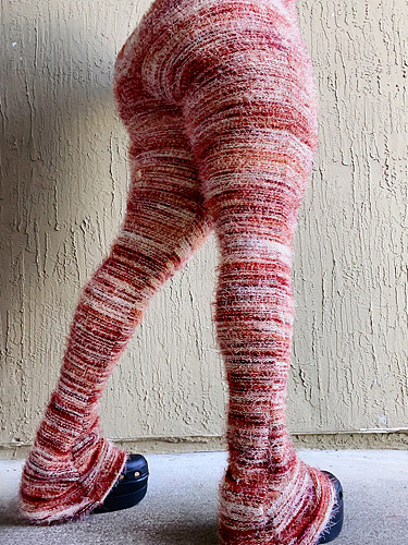 Colorful Striped Girl Fuzzy Flared Pants CH-23113