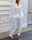Solid Lapel Loose Female Street Set RS-21041701
