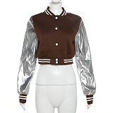 Women Embroidery Patchwork Jacket Baseball Coat SXE-K23C33900