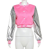 Women Embroidery Patchwork Jacket Baseball Coat SXE-K23C33900