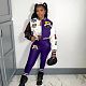 Patchwork Print Baseball Jacket Pants Jogger Sweatsuit SMY-81148