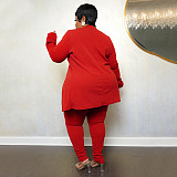 Solid Lapel Coat Tight Pants Work Suit Set NNWY-7750