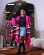 Fashion Casual Women's Knitted Tassel Long Coat (with Scarf) TK-6308