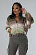 Women's Wool Knitted Mathing Color Tassel Zipper Cardigan Coat JP-1092