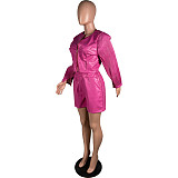 Long Sleeve Pink Short Jacket Two Pieces Set MK-3190