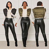 Autumn Winter Women Solid Color Cashmere Vest Zipper Jacket BN-9440