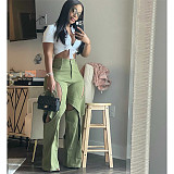 Women Leisure Holes Straight Leg Pants GT-9127