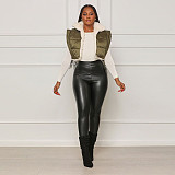 Autumn Winter Women Solid Color Cashmere Vest Zipper Jacket BN-9440
