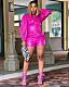 Long Sleeve Pink Short Jacket Two Pieces Set MK-3190