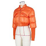 Winter Women Warm Cotton Standing Collar Short Jacket Coat ZS-0563