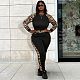 Round Neck Fashion Leopard Print Two  Pieces Outfits DNY-2250